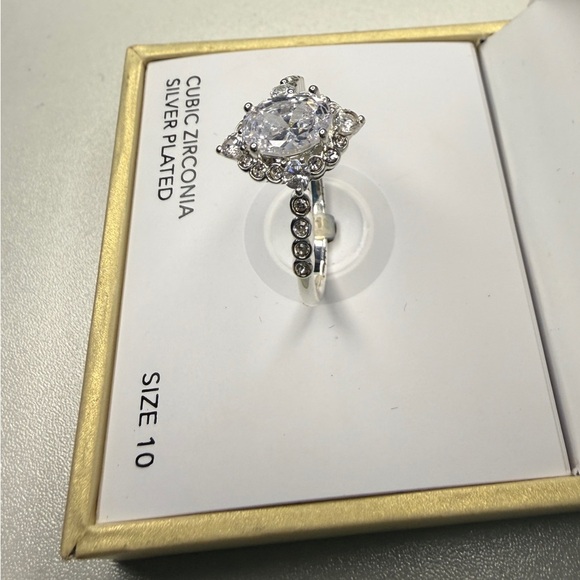 Charter Club Silver Cubic Zirconia Ring - Picture 3 of 6